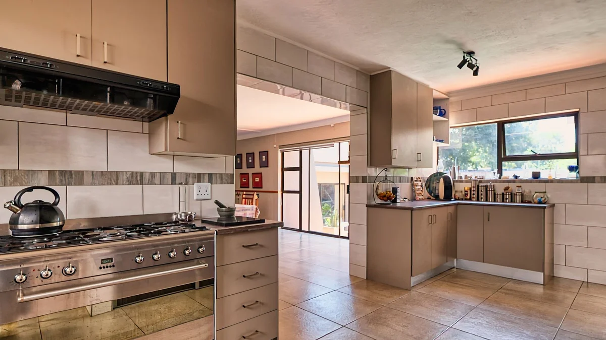 Kitchen with gas range