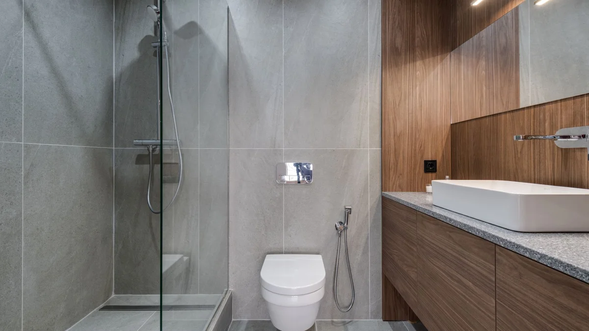 Bathroom with walk-in shower