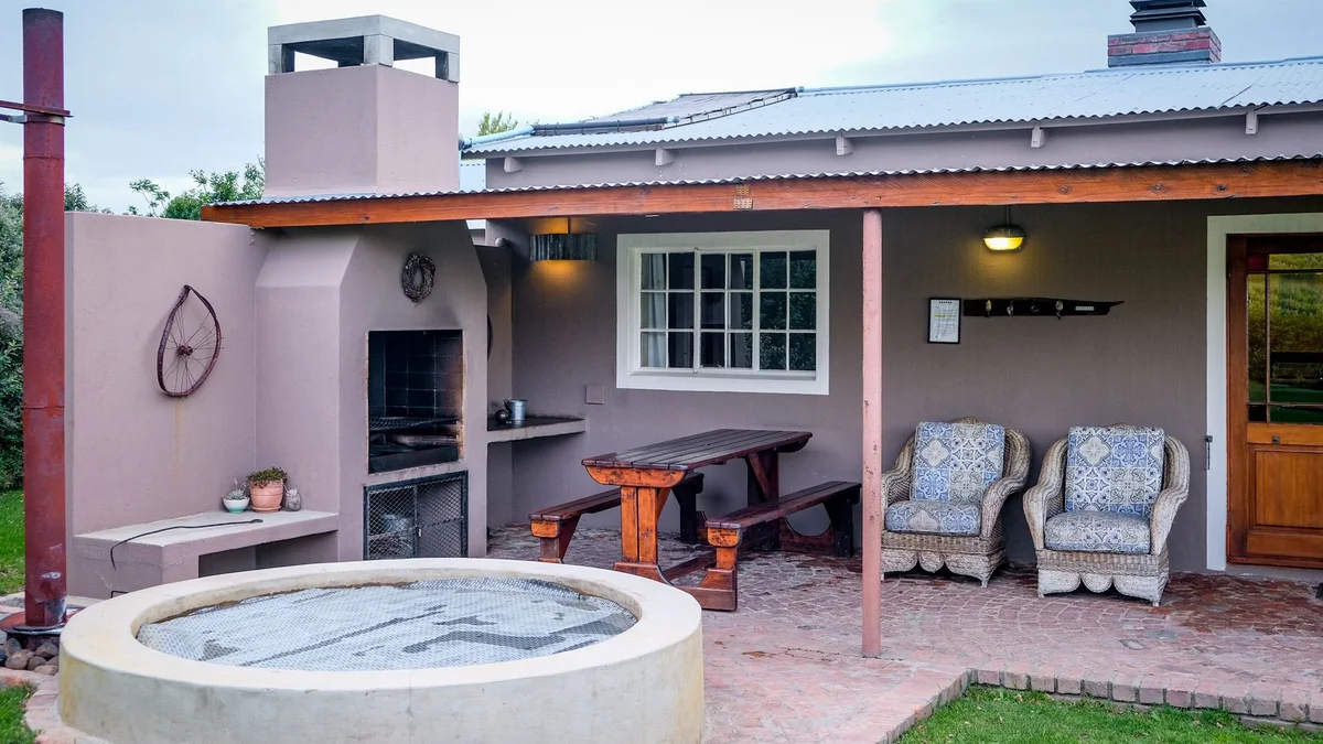 Hot tub on the back patio