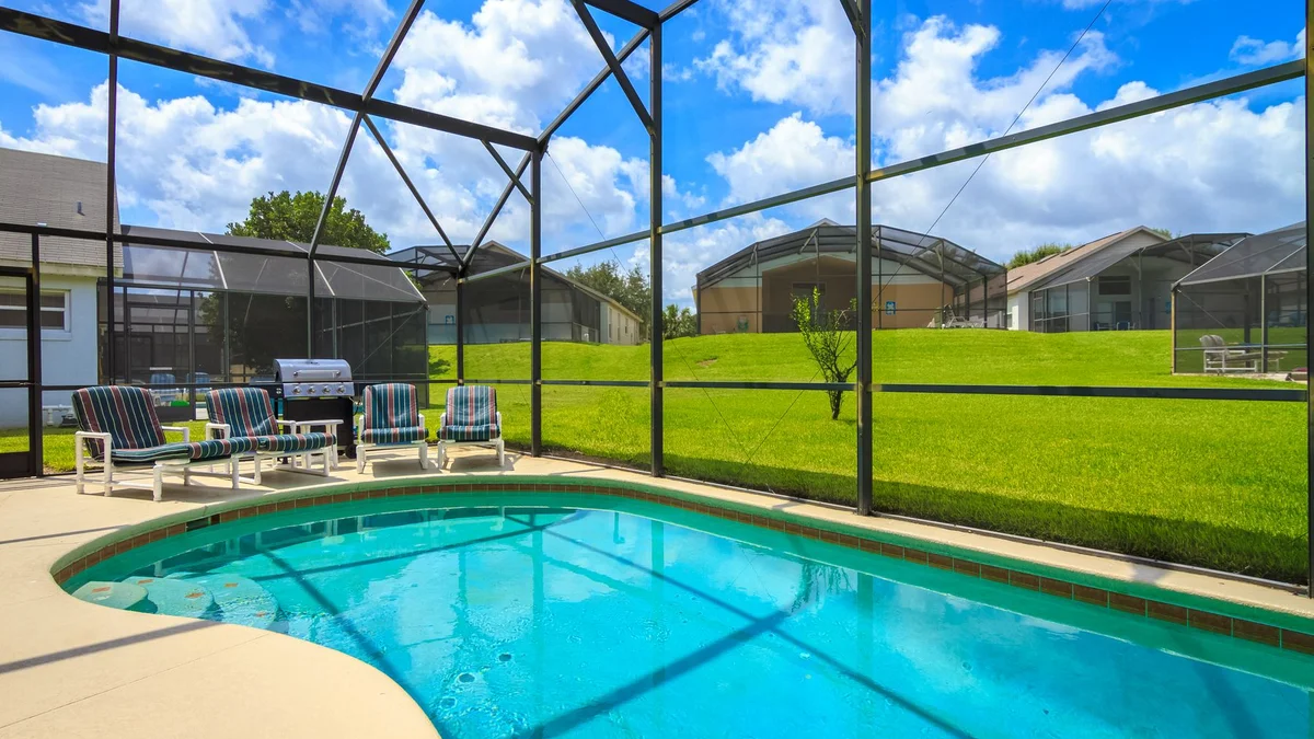 Heated pool in the screened lanai