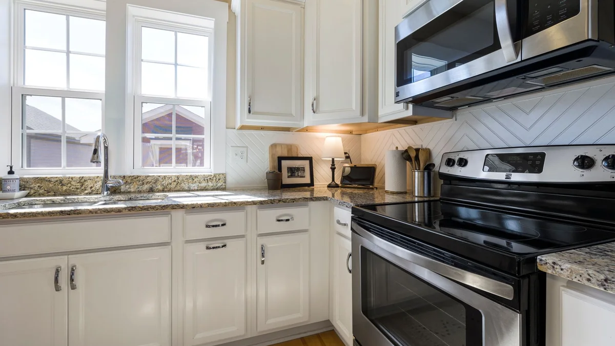 Kitchen with stainless appliances