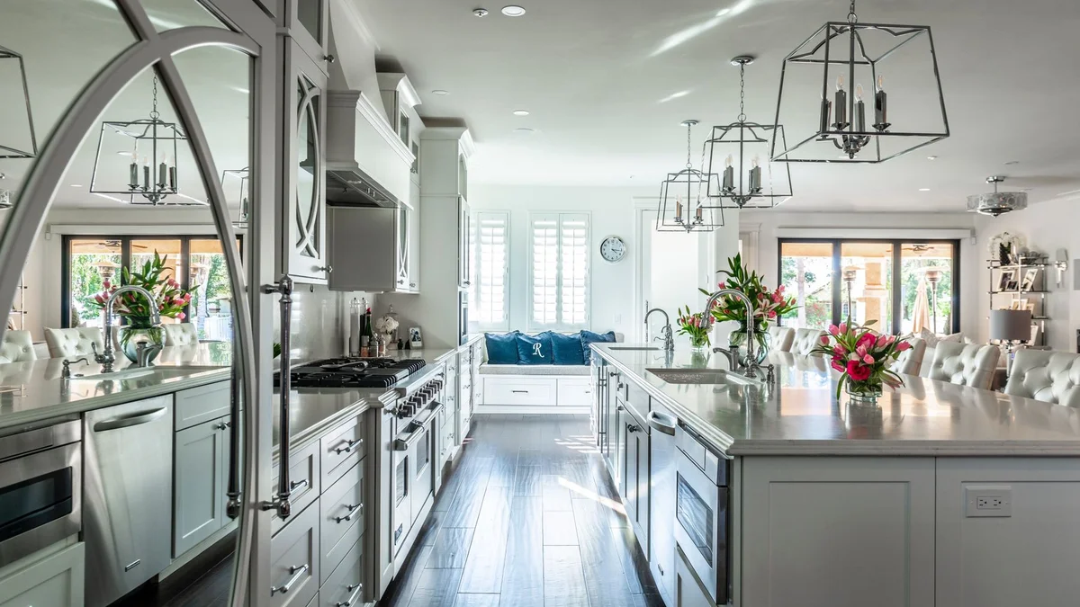 Chef's kitchen with large island