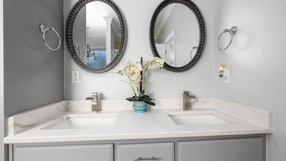 Double-vanity bathroom